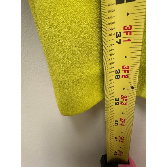 Calvin Klein Size 6 Yellow Tulip Sleeve Crepe Work Cocktail Sheath Knee Dress - Picture 13 of 16